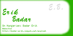 erik badar business card